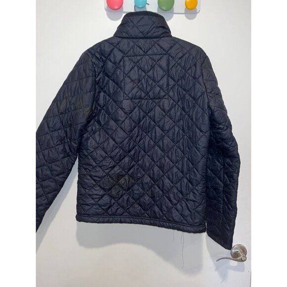 Abercrombie & Fitch Navy Quilted Jacket M Lightweight Full-Zip Puffer With Pocke - Picture 4 of 9